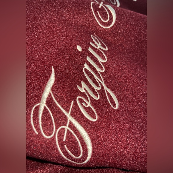 Top Man Burgundy Bomber Varsity Jacket - Picture 12 of 15